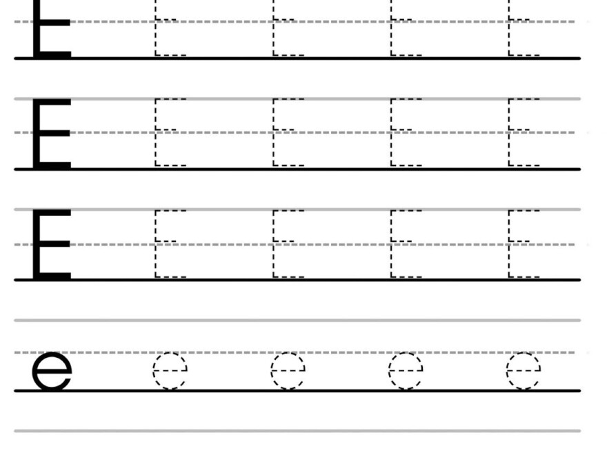 Letter Tracing Worksheets Letters A J | Letter Tracing with E Letter Tracing Worksheet