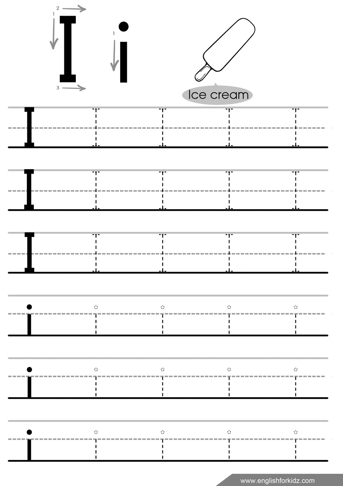 Letter Tracing Worksheets (Letters A - J) with Tracing And Copying Letters Worksheets