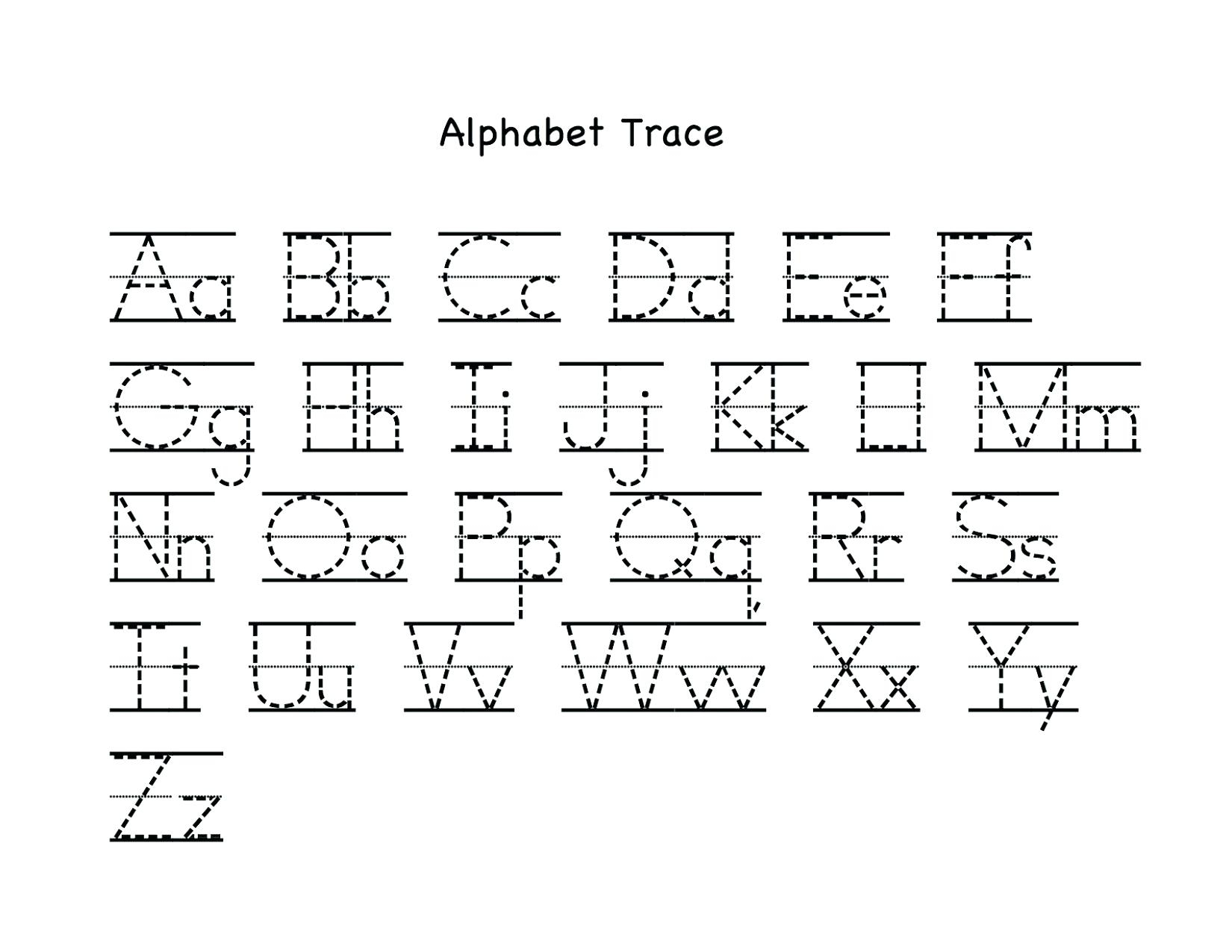 Letter Tracing Worksheets Uppercase And Lowercase Letters inside Letters For Tracing Kindergarten