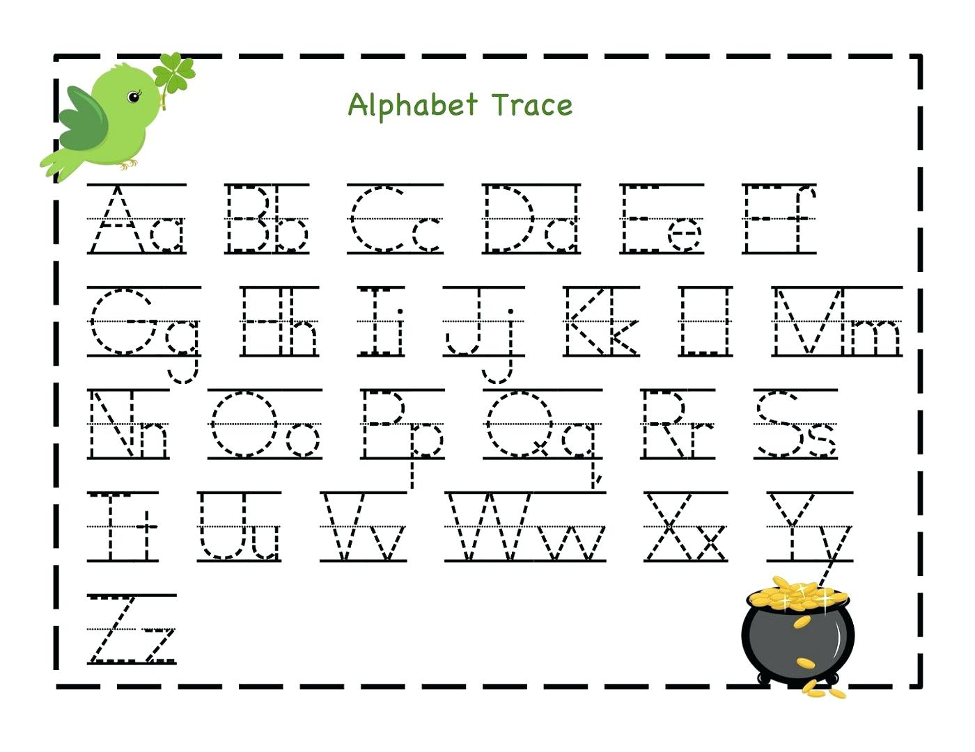 Letter Tracing Worksheets Uppercase And Lowercase Letters with Upper And Lowercase Letters Tracing Worksheets