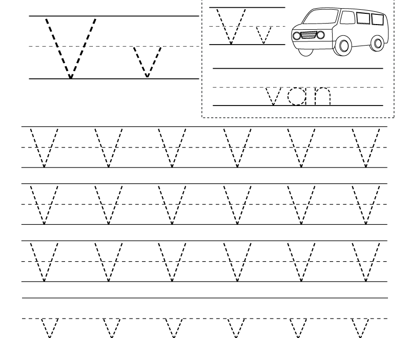 Letter V Handwriting Worksheet For Kindergarteners. You Can throughout Tracing Alphabet Letters Online