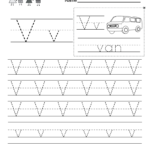Letter V Handwriting Worksheet For Kindergarteners. You Can with Tracing Letters Online