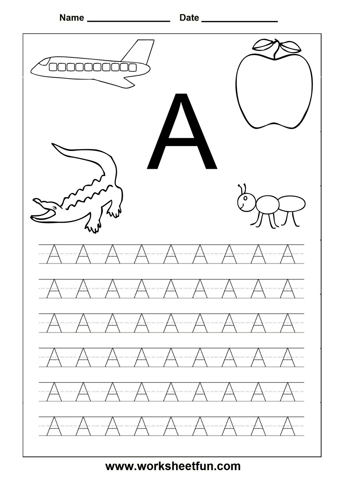 Letter Worksheets For Kindergarten Printable | Tracing for Letter Tracing Worksheets Toddlers