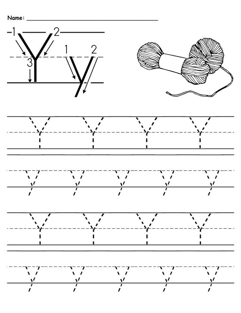 trace letter y worksheets tracinglettersworksheetscom