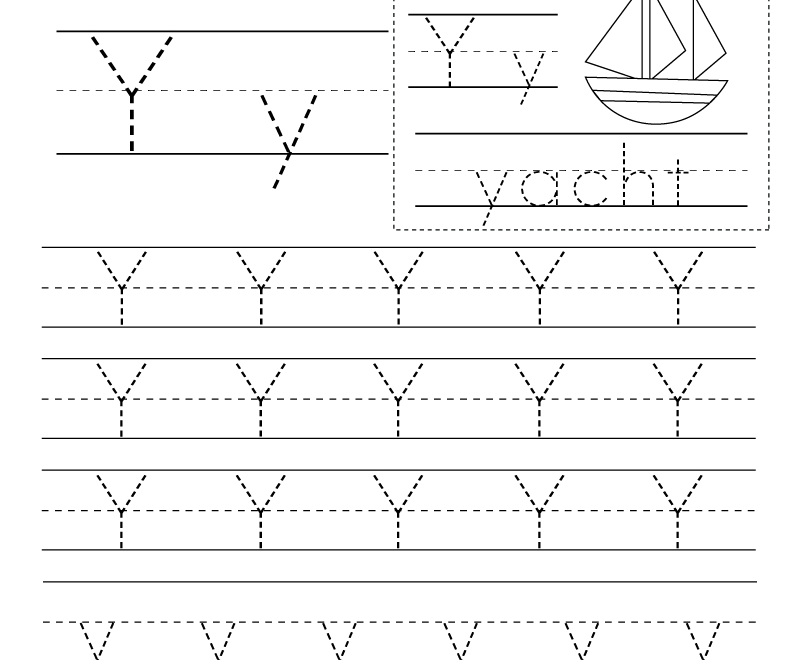 Letter Y Writing Practice Worksheet For Kindergarteners. You with regard to Free Online Tracing Letters