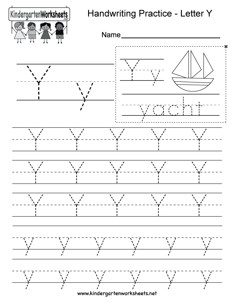 Letter Y Writing Practice Worksheet For Kindergarteners. You with regard to Free Online Tracing Letters