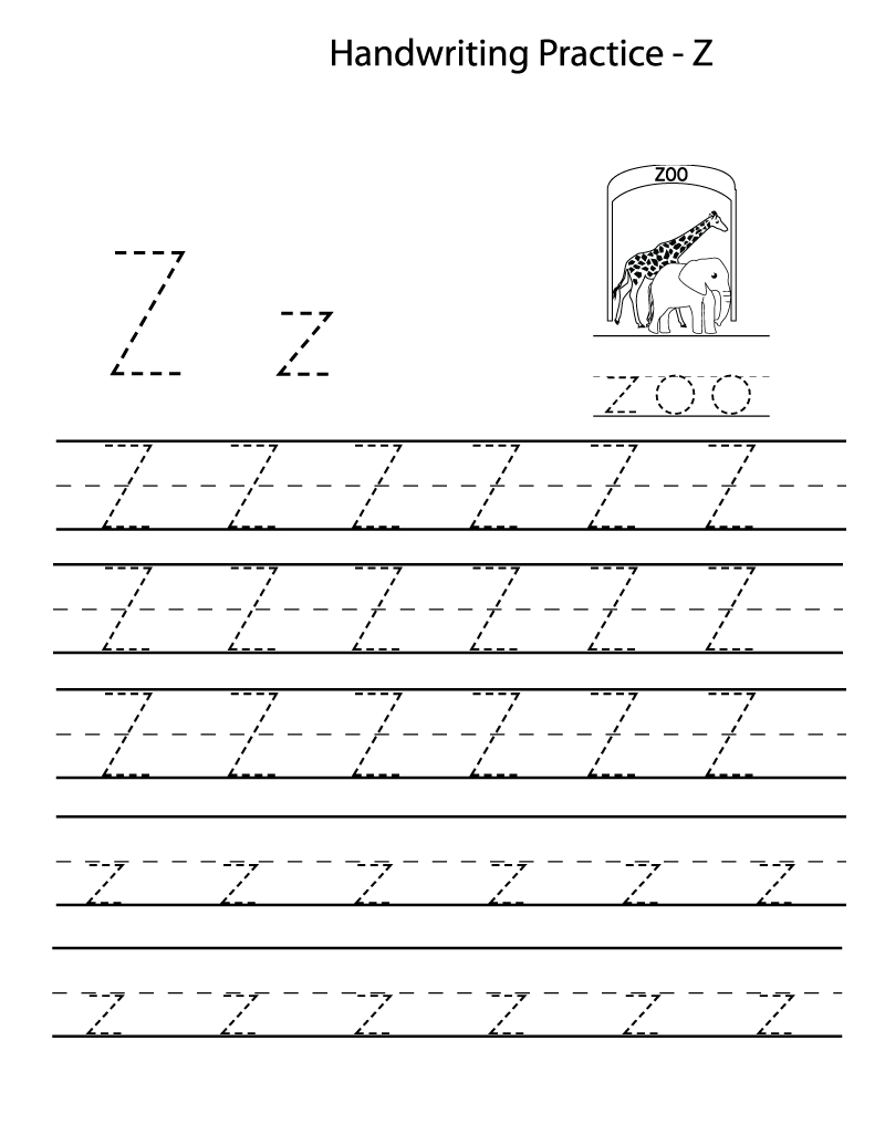 tracing letter z worksheets tracinglettersworksheetscom