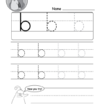 Lowercase Letter &quot;b&quot; Tracing Worksheet - Doozy Moo intended for Trace Letter B Worksheets Preschool