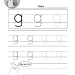 Lowercase Letter &quot;g&quot; Tracing Worksheet - Doozy Moo for G Letter Tracing Worksheet