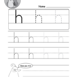 Lowercase Letter &quot;h&quot; Tracing Worksheet - Doozy Moo pertaining to Tracing Letter H Worksheets