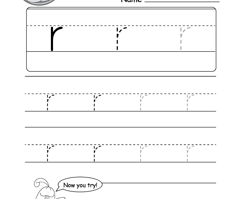 Lowercase Letter "r" Tracing Worksheet - Doozy Moo with Tracing Small Letters Worksheets Pdf