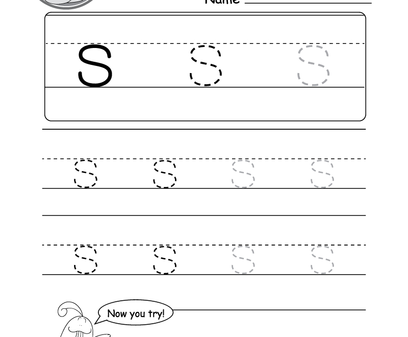 Lowercase Letter "s" Tracing Worksheet - Doozy Moo regarding Small Letters Tracing Worksheets Pdf