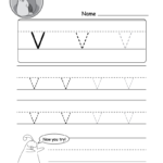 Lowercase Letter &quot;v&quot; Tracing Worksheet - Doozy Moo for Tracing Letter V Worksheets
