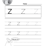 Lowercase Letter &quot;z&quot; Tracing Worksheet - Doozy Moo within Tracing Letter Z Worksheets