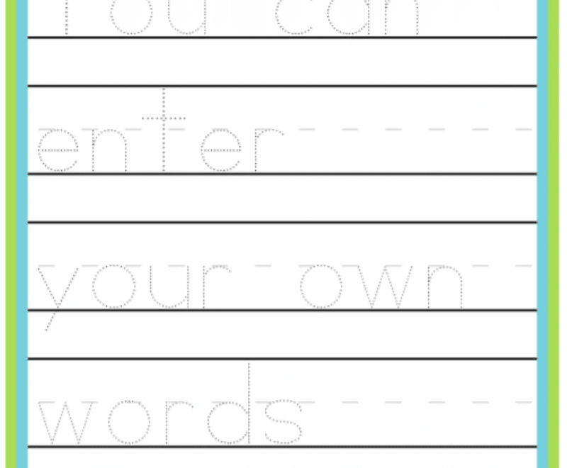 Make Your Own Handwriting Practice | Handwriting Practice pertaining to Tracing Letters Make Your Own
