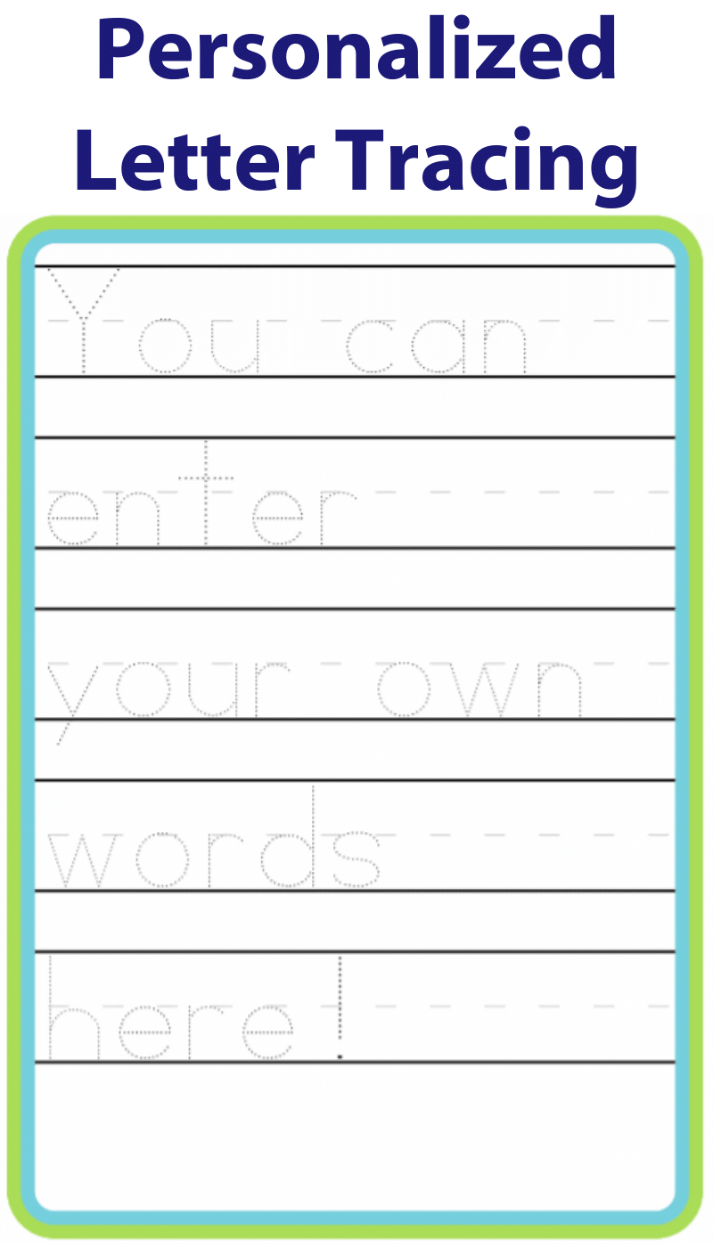 Tracing Letters Make Your Own TracingLettersWorksheets