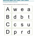 Matching Upper And Lower Case Letters Kindergarten Alphabet for Free Online Tracing Letters