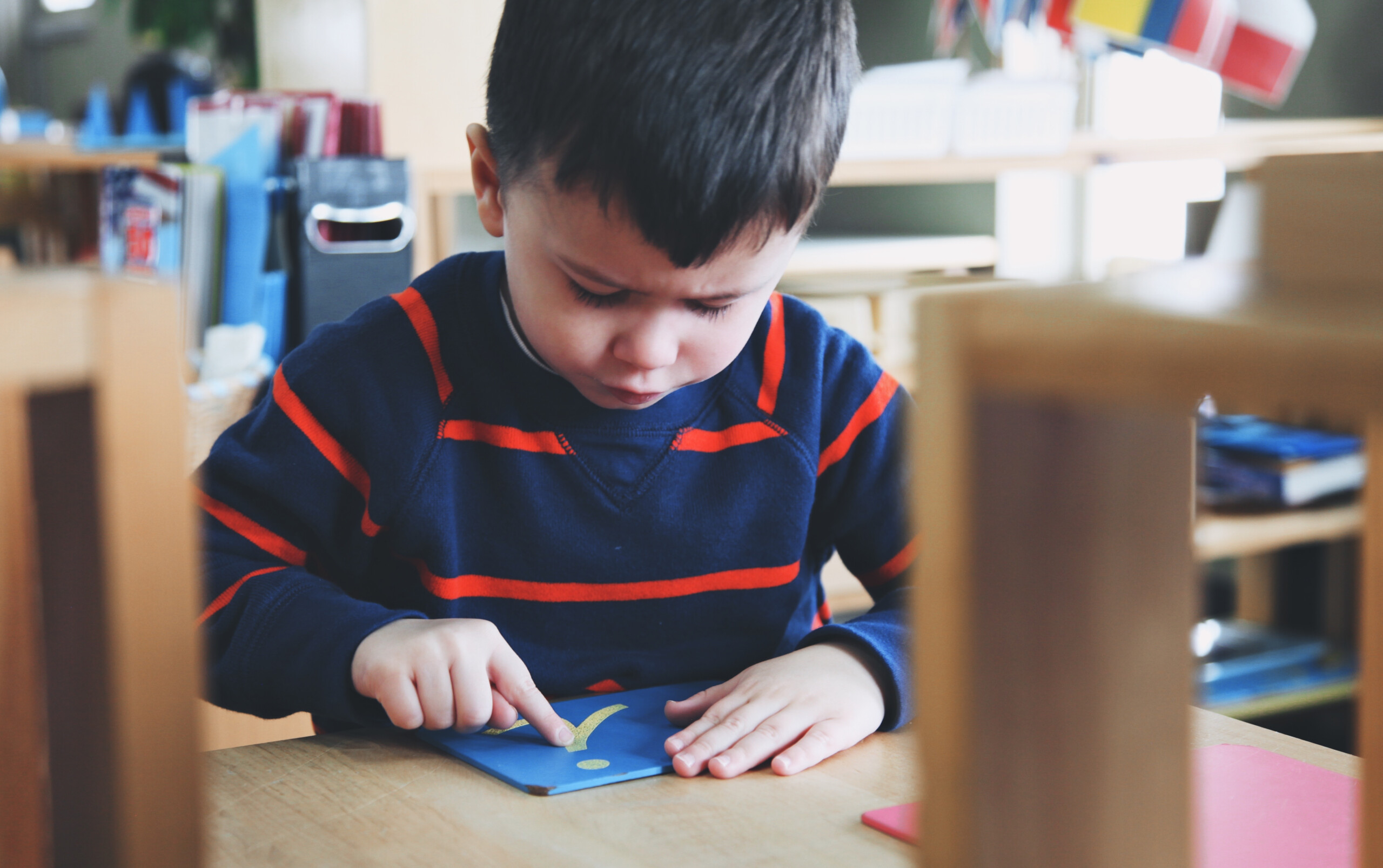 Montessori Encyclopedia: Sandpaper Letters - Baan Dek with Tracing Sandpaper Letters