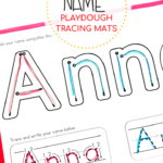Name Tracing Letter Formation And Playdough Mats - Editable with Tracing Letters With Playdough
