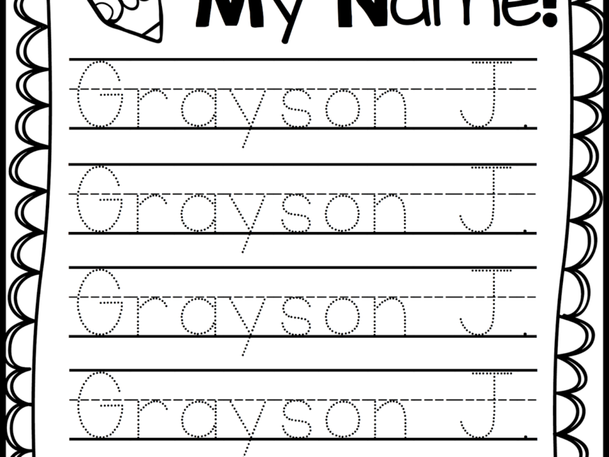 Name Writing Practice - Handwriting Freebie | Kindergarten regarding Dot Letters For Tracing Names
