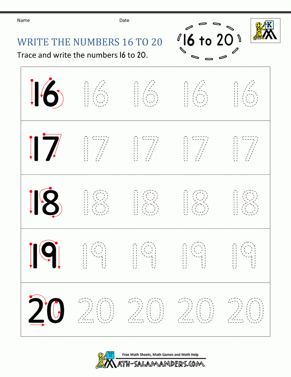 Tracing Letters And Numbers Printable Free