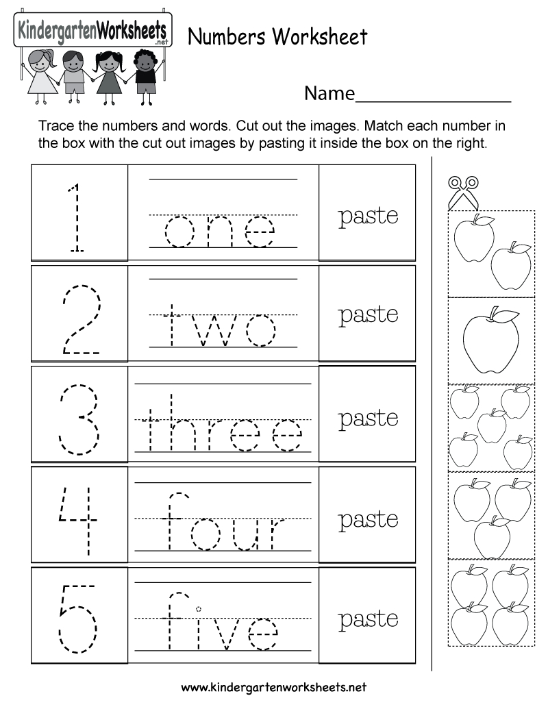 Numbers Printable Worksheets Kids Free Worksheet For for Kindergarten Tracing Letters And Numbers