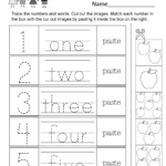 Numbers Printable Worksheets Kids Free Worksheet For throughout Free Kindergarten Worksheets Tracing Letters