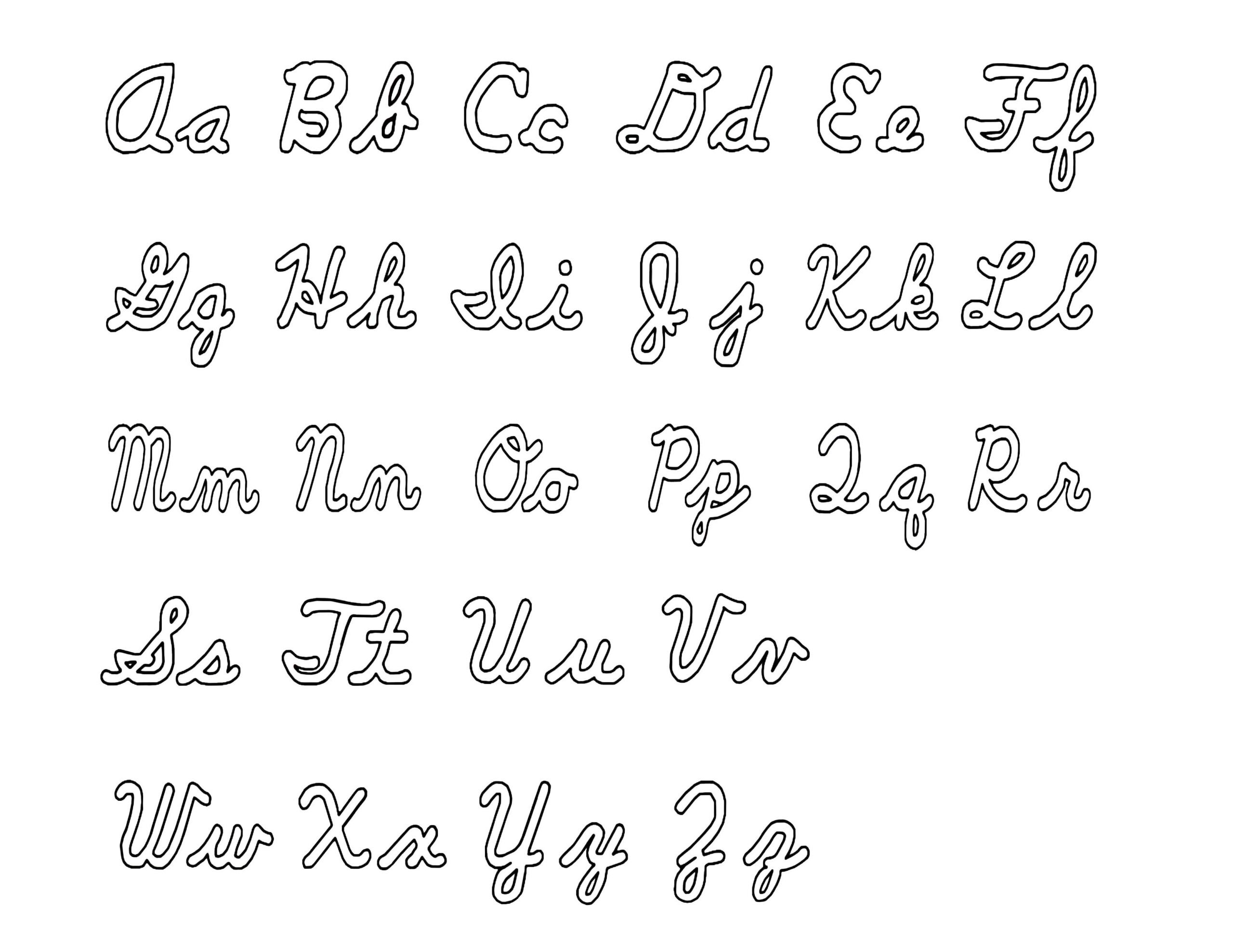 Bubble Alphabet Letters To Print And Trace