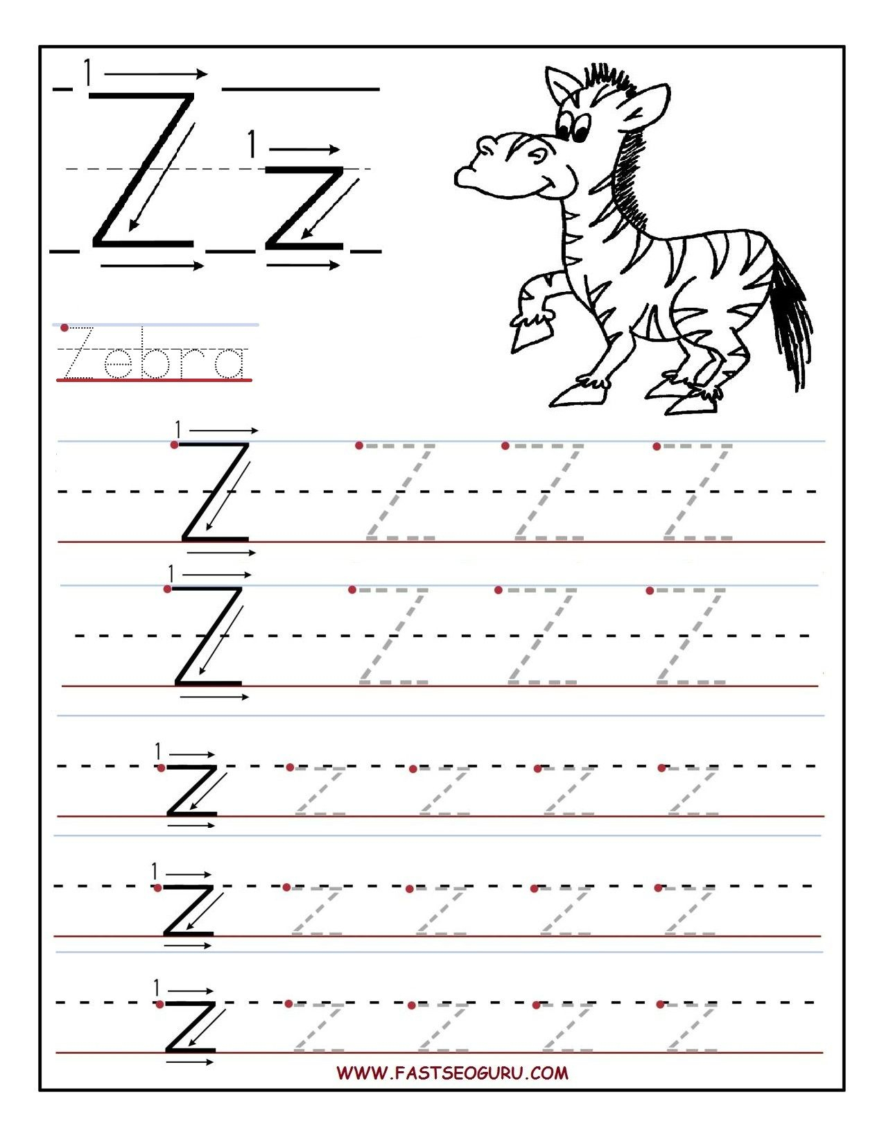 Pinvilfran Gason On Decor | Letter Tracing Worksheets in Tracing Letters A To Z Worksheets