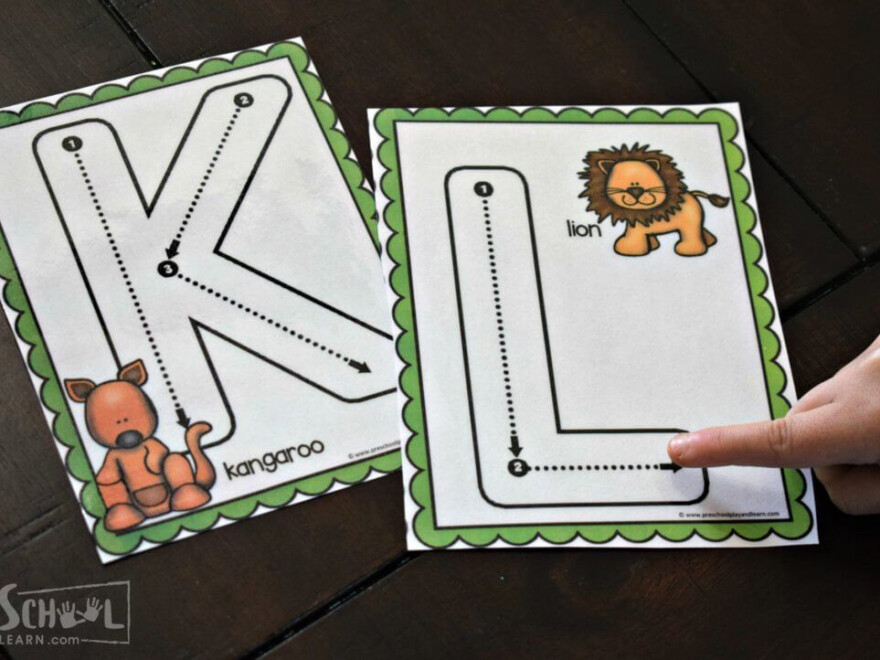 Practicing Tracing Letters With Your Finger For Letter K Is in Finger Tracing Letters