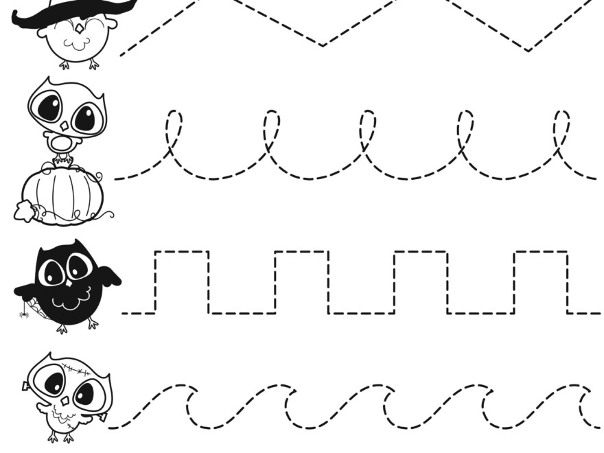Pre-Writing Practice Halloween Worksheet | Halloween intended for Halloween Tracing Letters