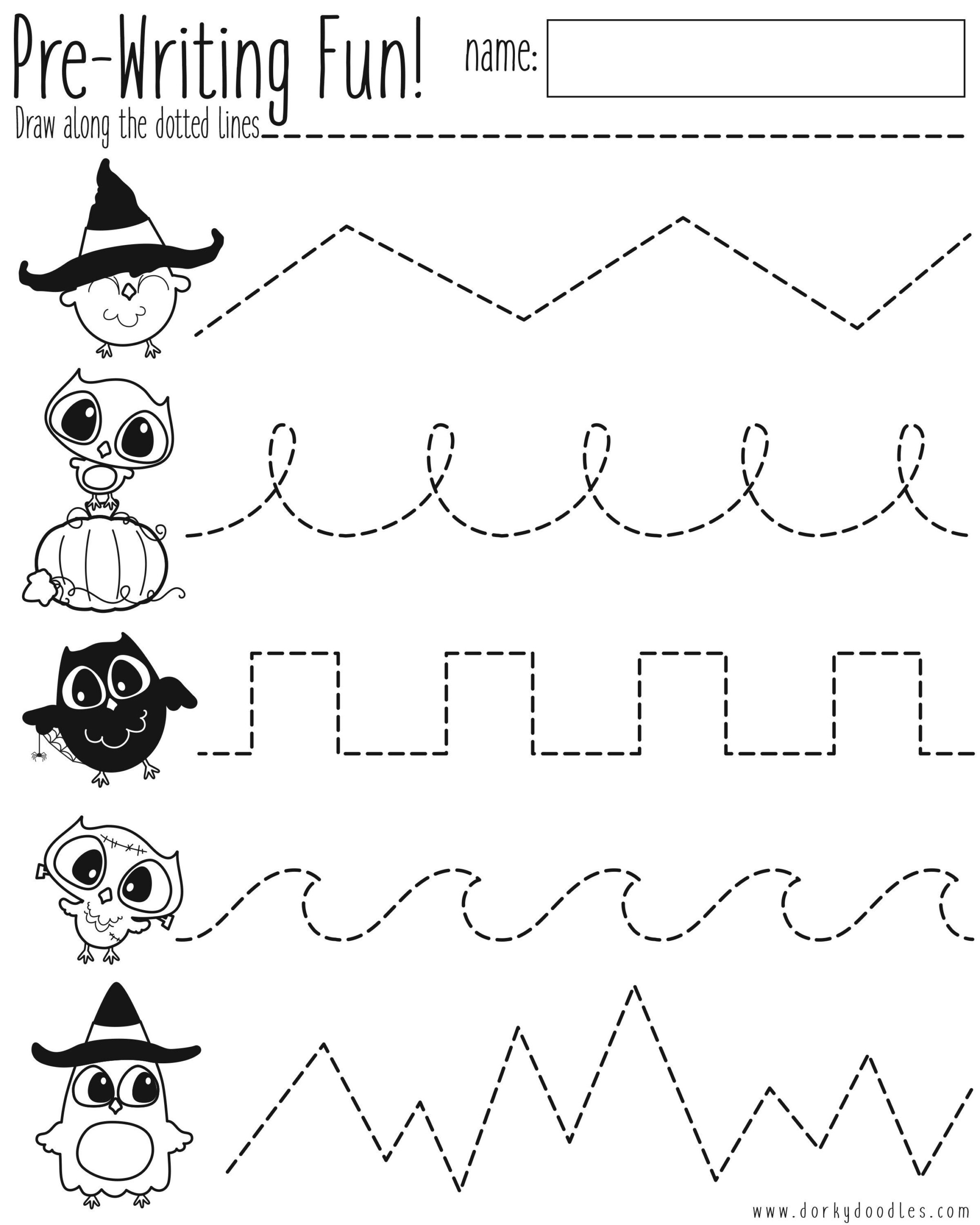 Pre-Writing Practice Halloween Worksheet | Halloween intended for Halloween Tracing Letters