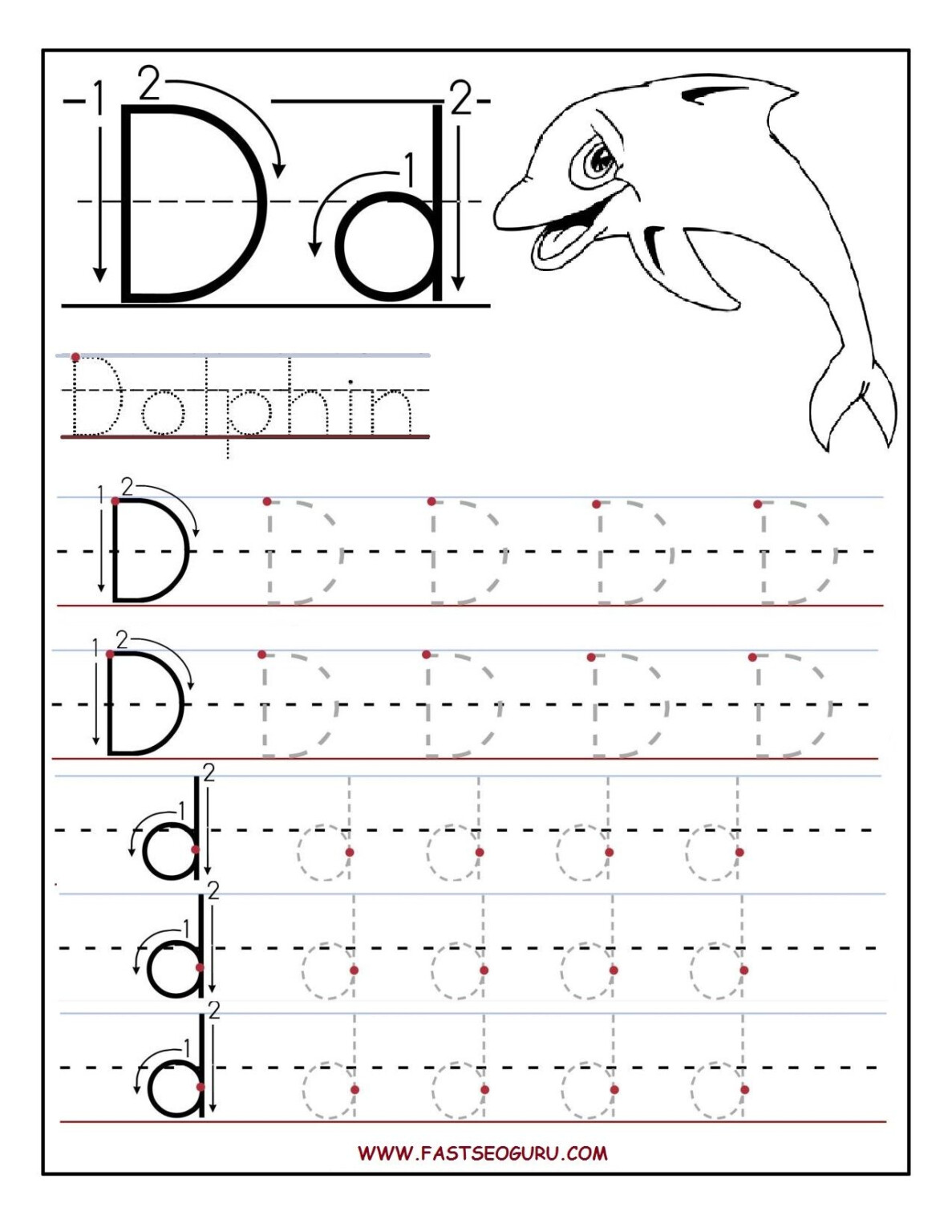 Tracing Letter Dd Worksheet TracingLettersWorksheets