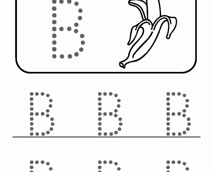 Preschool Uppercase Traceable Single Letter Alphabet for Trace Letter B Worksheets Preschool