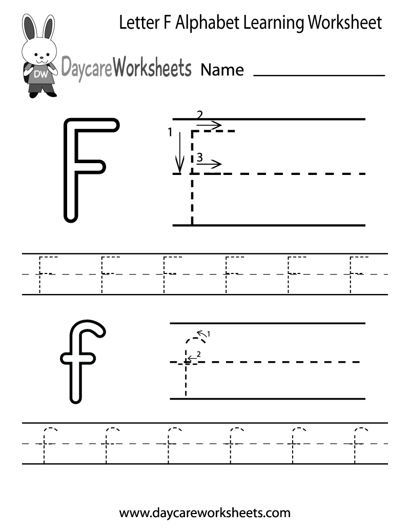 Tracing Letter F Worksheets Preschool  TracingLettersWorksheets.com