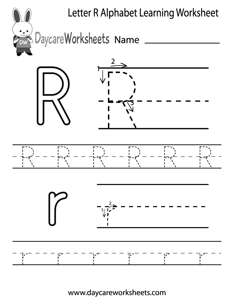 Preschoolers Can Color In The Letter R And Then Trace It regarding Tracing Letter R Worksheets