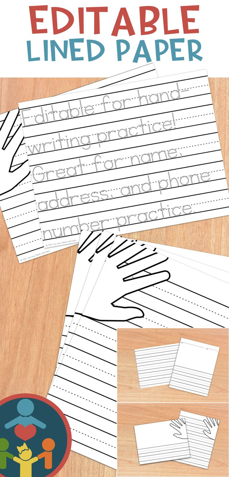 Primary Editable Writing Paper : Print Handwriting pertaining to Tracing Letters Editable