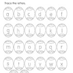 Printable Alphabet Letter Tracing Worksheets Easter Trace intended for Importance Of Tracing Letters