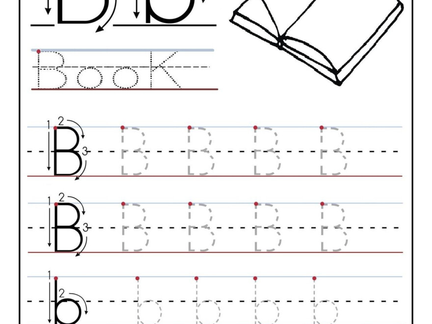 Printable Letter B Tracing Worksheets For Preschool inside Tracing Letter B Worksheets