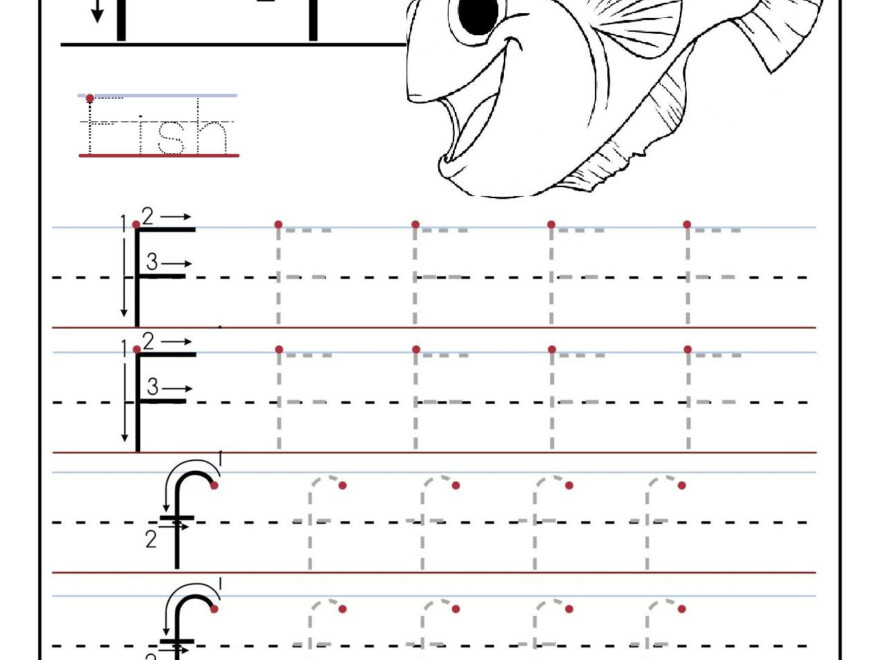 Printable Letter F Tracing Worksheets For Preschool throughout Tracing Letter F Worksheets Preschool