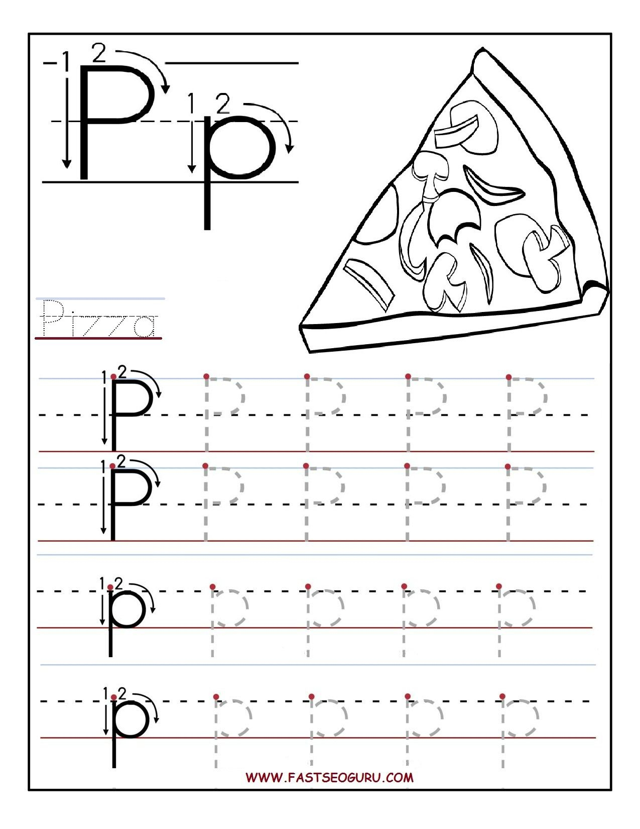 Printable Letter P Tracing Worksheets For Preschool intended for Tracing Letter P Worksheets