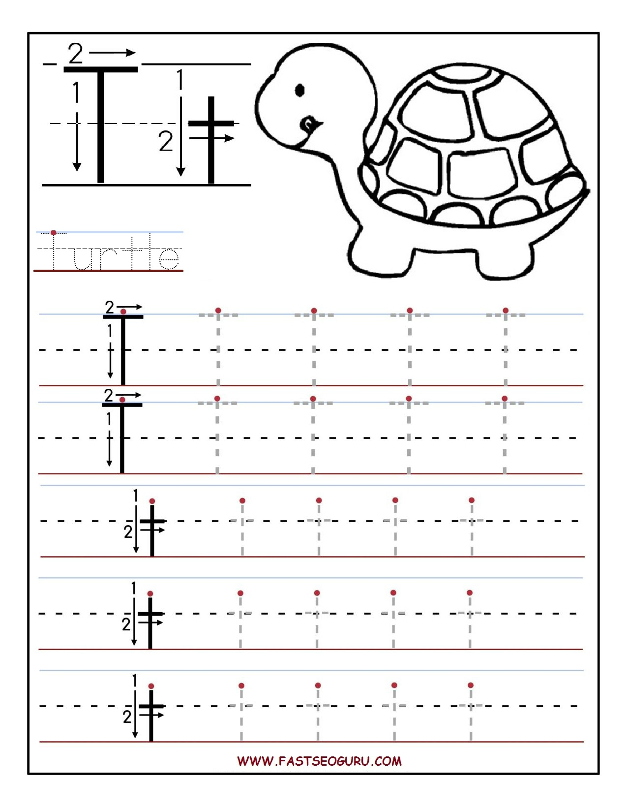 Printable Letter T Tracing Worksheets For Preschool Uldwvdrz regarding Letter T Tracing Worksheet