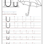 Printable Letter U Tracing Worksheets For Preschool in Tracing Letter U Worksheets