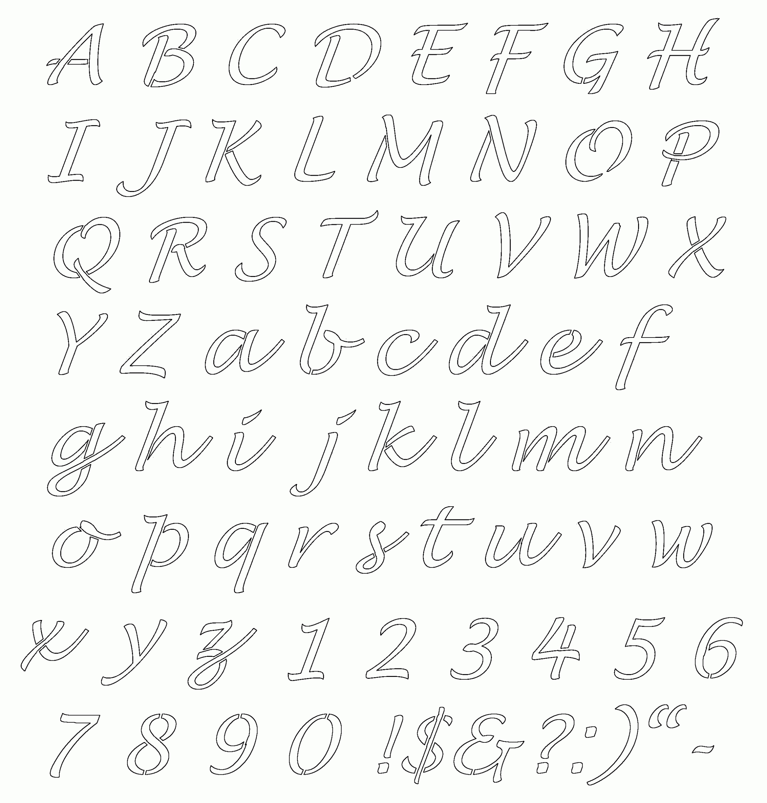 Printable Stencil Letter - Wpa.wpart.co intended for Tracing Stencils Letters