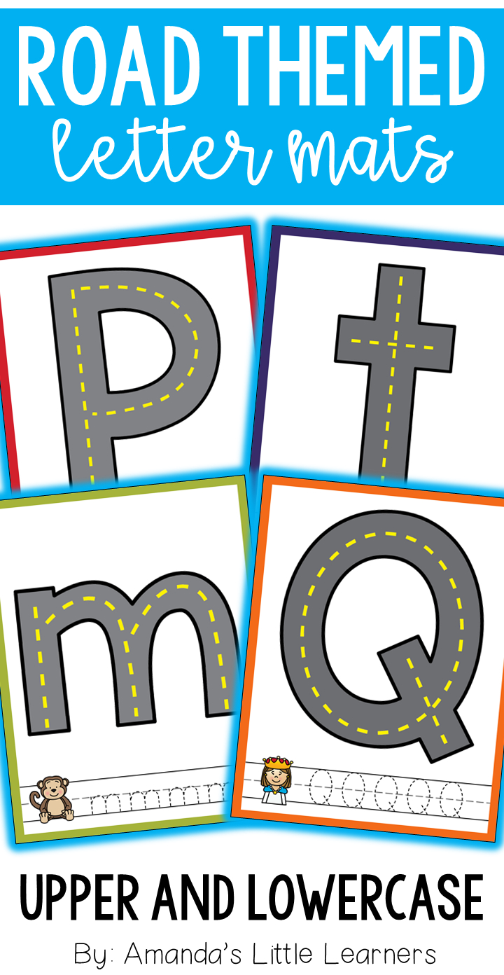 Road Themed Letter Mats - Playdough Or Cars | Lettering pertaining to Tracing Letters With Playdough