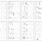 Set Of Black And White Educational Pages On Line For Kids. Trace.. intended for Tracing Alphabet Letters