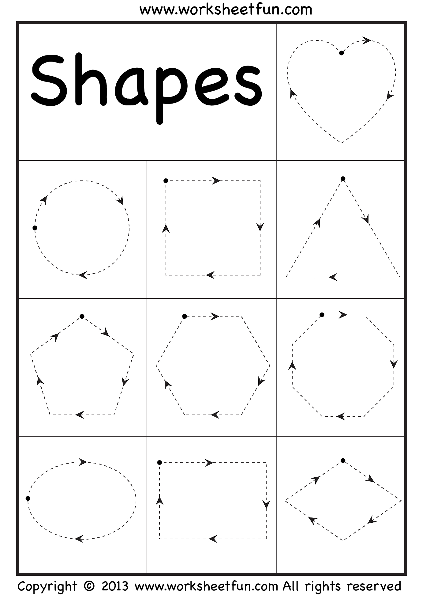 Shape Tracing | Learning | Preschool Worksheets inside Tracing Letters And Shapes Worksheets