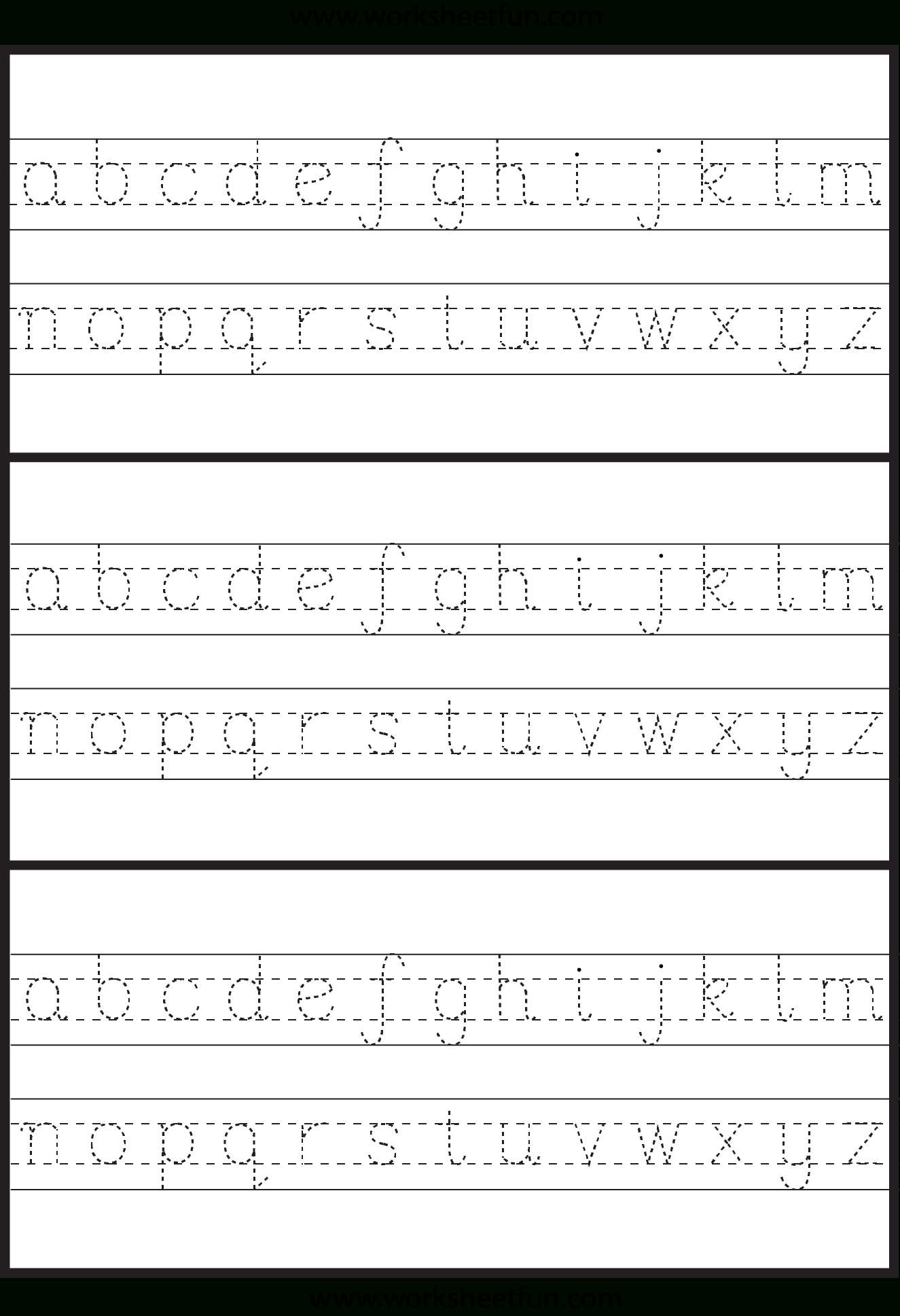 Lowercase Letters Tracing Worksheets Pdf