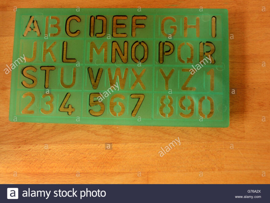 Stencil Letters Stock Photos & Stencil Letters Stock Images intended for Tracing Stencils Letters