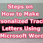 Steps On How To Make Personalized Tracing Letters Using Microsoft Word for How To Create Tracing Letters